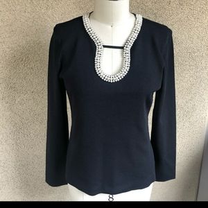 Cable & Gauge black beaded top
